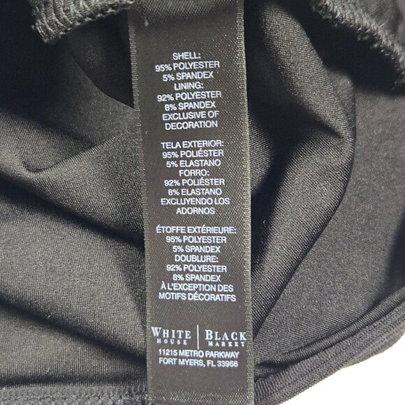 White House Black Market Minimalist Black Surplice Sleeveless‎ Top Women’s XL - Picture 8 of 14